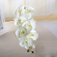 Artificial Silk White Orchid Flowers High Quality Butterfly Moth Fake Flower for Wedding Party Home Festival Decoration