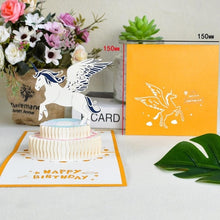3D Pop-Up Cards Birthday Card for Girl Kids Wife Husband Birthday Cake Greeting Card Postcards Gifts Card with Envelope Stickers