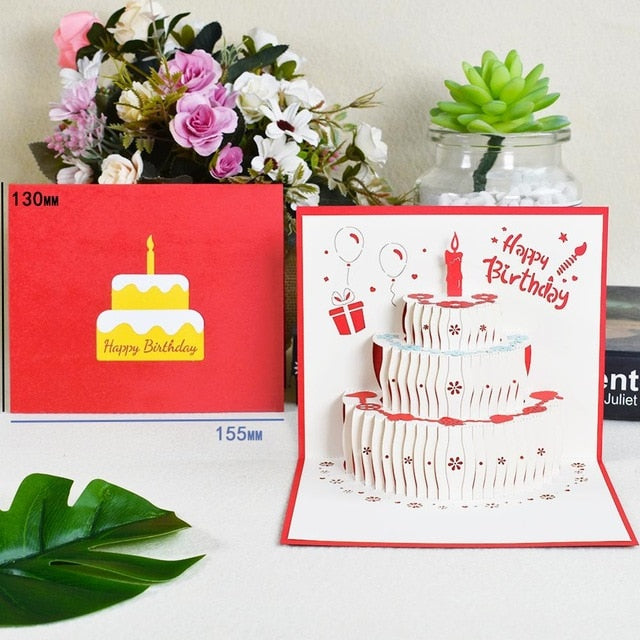 Interactive Birthday Pop-Up Card With Blow-Out Candles & Music