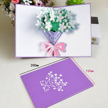 3D Pop-Up Flower Card Mothers Day Sympathy Thanksgiving Day Gifts Card Wedding Anniversary Birthday Greeting Cards Wife Her Girl