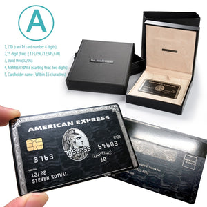 Black Gold Centurion Card Gift Card Personality Card Metal Card Stainless Steel Card Customization