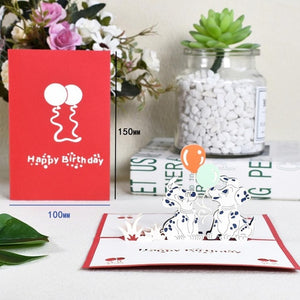 3D Pop-Up Cards Birthday Card for Girl Kids Wife Husband Birthday Cake Greeting Card Postcards Gifts Card with Envelope Stickers