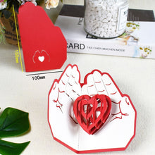 Love 3D Pop-Up Cards Valentines Day Gift Postcard with Envelope Stickers Wedding Invitation Greeting Cards Anniversary for Her