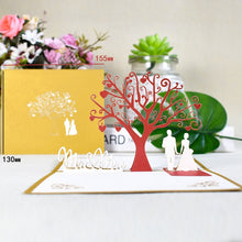 Love 3D Pop-Up Cards Valentines Day Gift Postcard with Envelope Stickers Wedding Invitation Greeting Cards Anniversary for Her