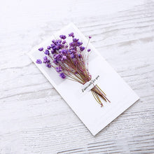 10pcs Gypsophila dried flowers handwritten blessing greeting card birthday gift card wedding invitations